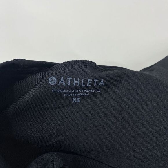 Athleta Deep V-Neck Mesh Plunge Tankini Swimwear Women's Black Size XS NWT - Picture 3 of 5